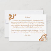 メキシコのタラベラテラコッタの結婚前お披露目パーティー サンキューカード (裏面)