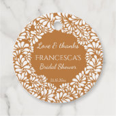 メキシコのタラベラテラコッタの結婚式前お祝いプレゼント フェイバータグ (正面)