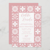 メキシコのタラベラピンクのシエリートリンドの赤ちゃんシャワー 招待状 (正面/裏面)