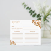 メキシコのタラベラブライダルシャワーレシピカード (スタンド正面)
