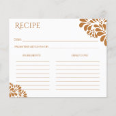 メキシコのタラベラブライダルシャワーレシピカード (正面)