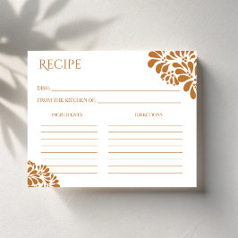 メキシコのタラベラブライダルシャワーレシピカード