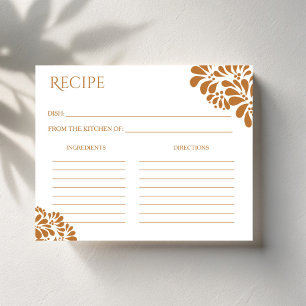 メキシコのタラベラブライダルシャワーレシピカード