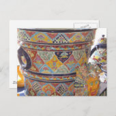 メキシコのタラベラ様式の陶芸 ポストカード (正面/裏面)