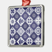 メキシコのタラベラ瓦セラミックオーナメント メタルオーナメント (左)