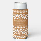 メキシコのタラベラ花嫁の贈りパーソナライズされた物 スリム缶クーラー (Seltzer裏面)