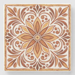 メキシコのタラベラ茶色のエレガントな結婚式の好意 ストーンコースター