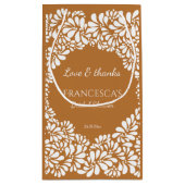 メキシコのタラベラ陶土のウェディングシャワーのお土産 スモールペーパーバッグ (裏面)