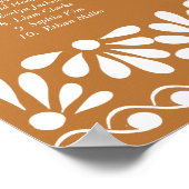 メキシコのタラベラ・テラコッタの結婚式のパーティーの席 ポスター (角)