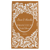 メキシコのタラベラ・テラコッタブライダルシャワーの好意 スモールペーパーバッグ (正面)