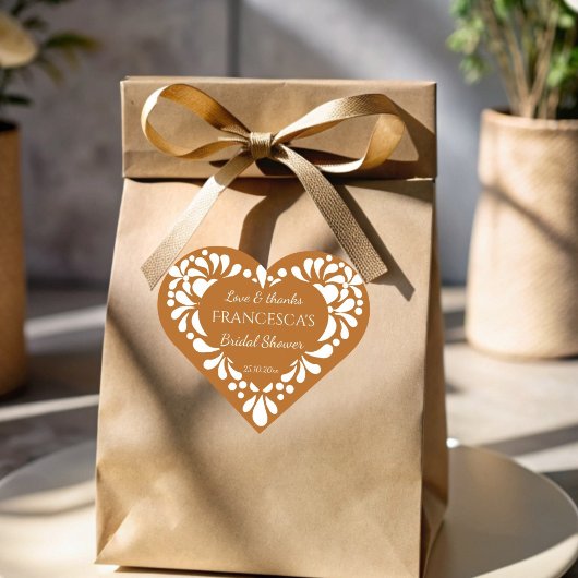 メキシコのタラベラ・テラコッタブライダルシャワーの好意 ハートシール