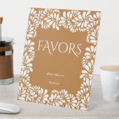 メキシコのタラベラ・テラコッタブライダルシャワーの好意 台座サイン (インサイチュ)