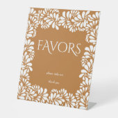 メキシコのタラベラ・テラコッタブライダルシャワーの好意 台座サイン (正面)