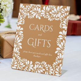 メキシコのタラベラ・テラコッタブライダルシャワー・ギフト 台座サイン