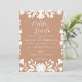 メキシコのタラベラBoho Cielito Lindo赤ちゃんシャワー 招待状 (スタンド正面)