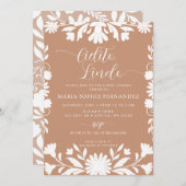 メキシコのタラベラBoho Cielito Lindo赤ちゃんシャワー 招待状 (正面/裏面)