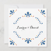 メキシコのタラ結婚ベラの発表 招待状 (裏面)