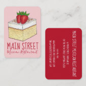メキシコのタールレッチケーキシェフデザートベーカリー食品 名刺 (正面/裏面)