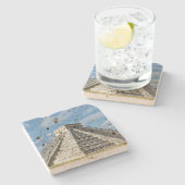 メキシコのチチェンItza、ピラミッド、ククルカン寺院 ストーンコースター (横)