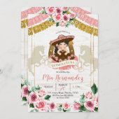 メキシコのチャラピンクローズキンセアニェラ西部 招待状 (正面/裏面)