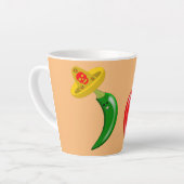 メキシコのチリの死んだ日 カフェラテマグ (左アングル)