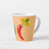 メキシコのチリの死んだ日 カフェラテマグ (右アングル)