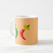 メキシコのチリの死んだ日 コーヒーマグカップ (正面左)