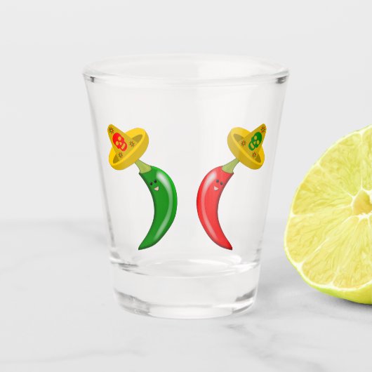 メキシコのチリの死んだ日 ショットグラス (正面)