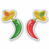 メキシコのチリの死んだ日 シール (正面)