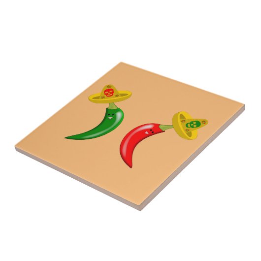 メキシコのチリの死んだ日 タイル (側面)