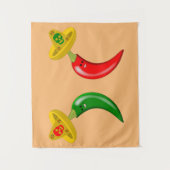 メキシコのチリの死んだ日 タペストリー (正面)