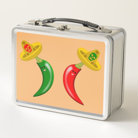 メキシコのチリの死んだ日 メタルランチボックス (正面)