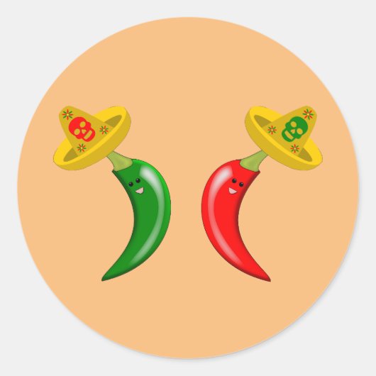 メキシコのチリの死んだ日 ラウンドシール (正面)