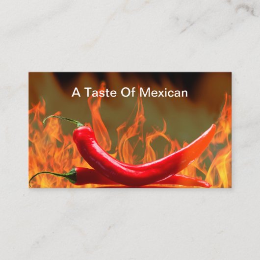 メキシコのチリペッパーズレストラン名刺 名刺 (正面)