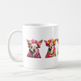 メキシコのチワワ5匹 犬好きな母と父への誕生日プレゼントマグカップ コーヒーマグカップ