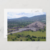 メキシコのテオティワカン州の月のポストカードピラミッド ポストカード (正面/裏面)