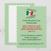 メキシコのテキーラ誕生日パーティー 招待状 (正面/裏面)