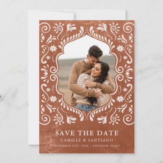 メキシコのテーマの写真Save the Date セーブザデート (正面)