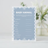 メキシコのテーマベビー名前ベビーシャワーゲームカード 招待状 (スタンド正面)