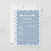 メキシコのテーマ語スクランブル赤ちゃんシャワーゲームカード 招待状 (正面)