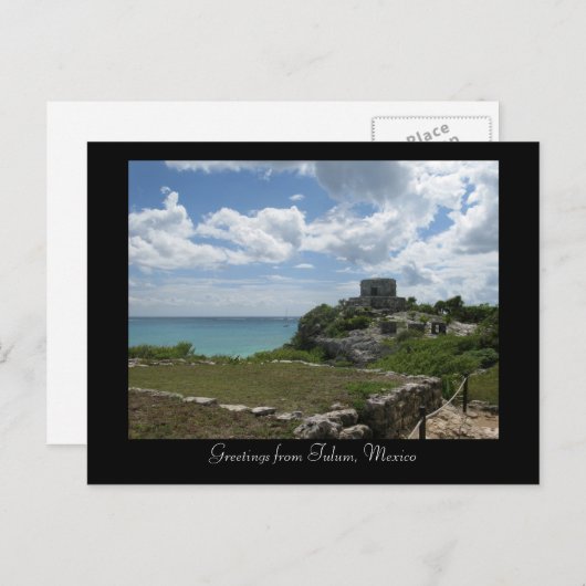 メキシコのトゥルムからのご挨拶 ポストカード (正面/裏面)