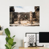 メキシコのトゥルムにあるマヤ遺跡 ポスター (ホームオフィス)