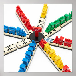 メキシコのトレインゲームデザイン ポスター