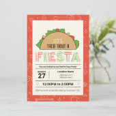 メキシコのドゥードルズタコクリップアートタコフィエスタパーティー 招待状 (スタンド正面)
