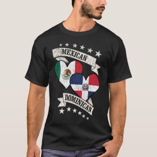 メキシコのドミニカハート国旗 Tシャツ