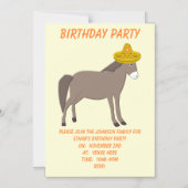 メキシコのドンキーデー・オブ・ザ・デッドカスタム誕生日 マグネット招待状 (正面)