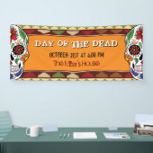 メキシコのハロウィーンの死んだ砂糖スカル 横断幕 (トレードショー)