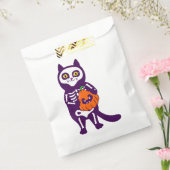 メキシコのハロウィーン猫の骨格カボチャ フェイバーバッグ (封をした状態)