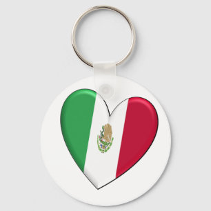 メキシコのハートの旗Keychain キーホルダー