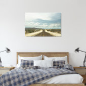 メキシコのバハの風景を通る長い直線の道 キャンバスプリント (インサイチュ (寝室))